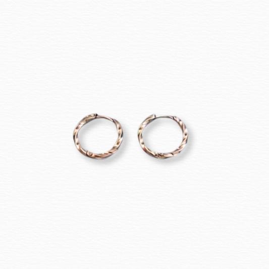 Arete Twist plateado